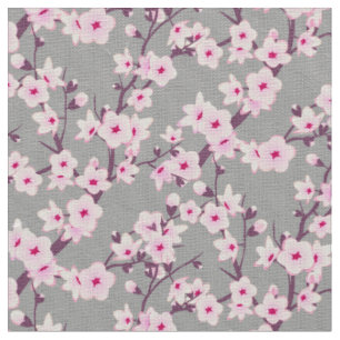 Tecido Cinza Rosa-Floral do Flor-Flor-Flor-Flor