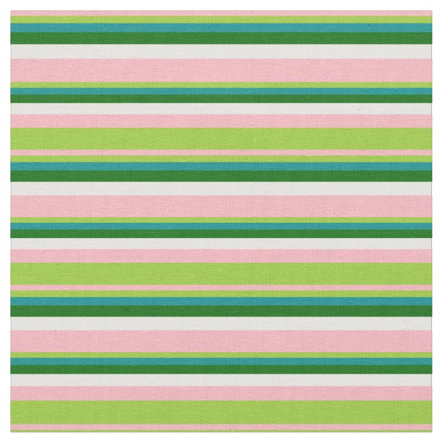 Tecido Cinza Rosa, Verde, Escuro, Verde Escuro e Creme de (Detalhe)