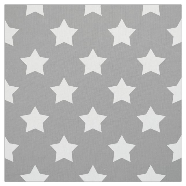 Tecido Cinza White Stars Decorative Textile (Modelo)