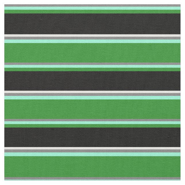 Tecido Cinzas, Aquamarine, Floresta Verde, Black & Mint C (Detalhe)