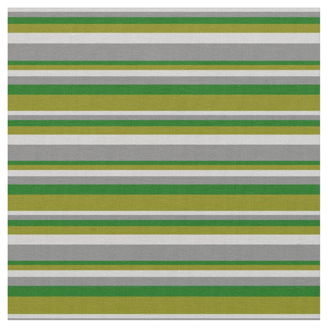 Tecido Cinzas claras, Cinzas, verde escuro e linhas verde (Detalhe)