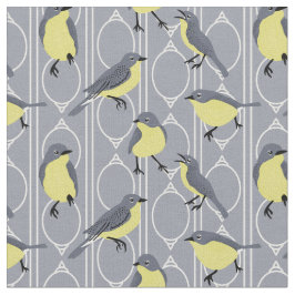 Tecido Cinzas de aves da Kirtland e Amarelo