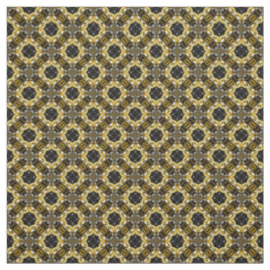 Tecido Cinzas De Prata, Azulejos Redondos Pretos, Amarelo