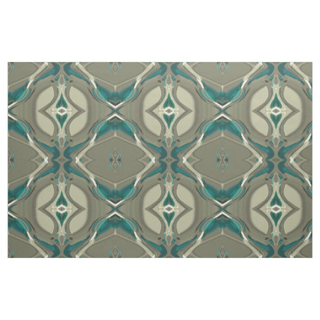 Tecido Cinzas e Abstrato-arte azul (Fat Quarter)