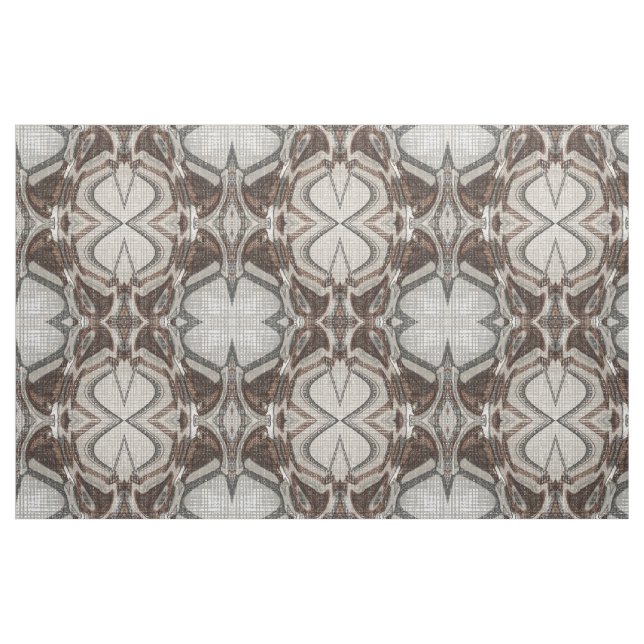 Tecido Cinzas e Abstrato de arte castanha (Fat Quarter)
