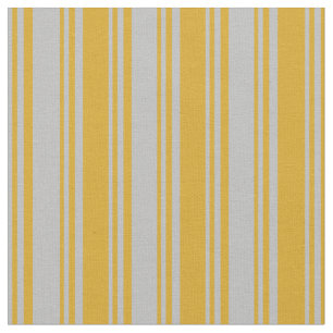 Tecido Cinzas e Linhas de Goldenrodo/Padrão de Stripes