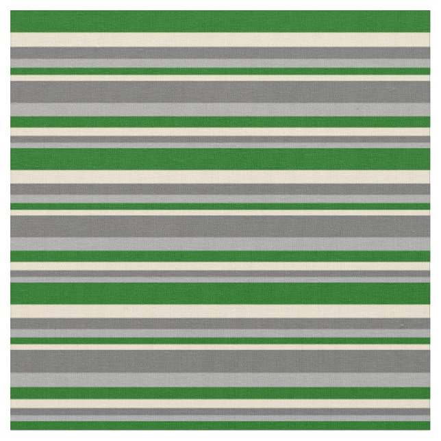 Tecido Cinzas Escuras, Cinzas Escuras, Beige e Stripes Ve (Detalhe)