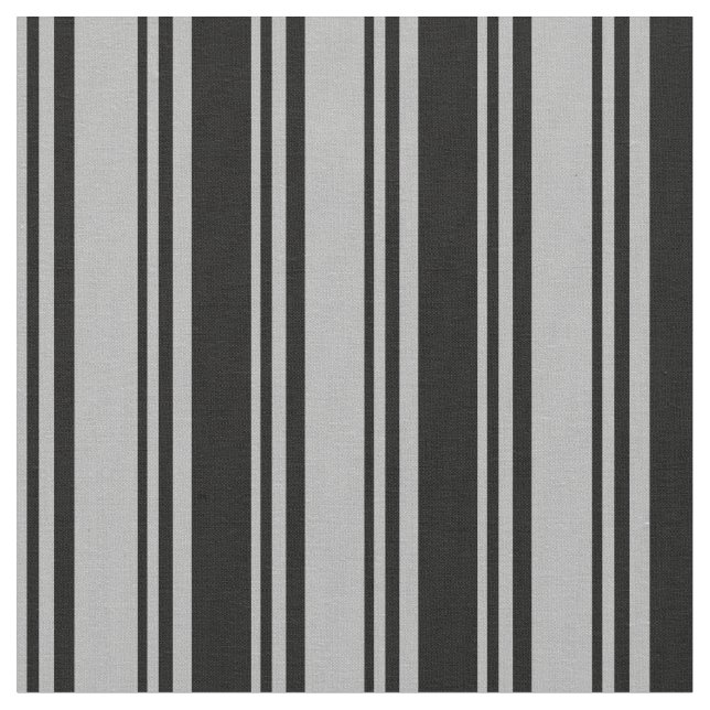 Tecido Cinzas Escuras e Padrão de Links/Striped Pretos (Detalhe)