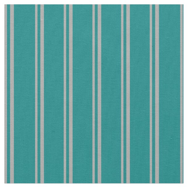 Tecido Cinzas Escuras e Padrão de Striped/Links Teais (Detalhe)