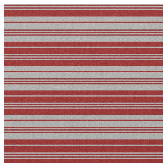 Tecido Cinzas Escuras e Padrão Vermelho Escuro Striped/Li (Detalhe)