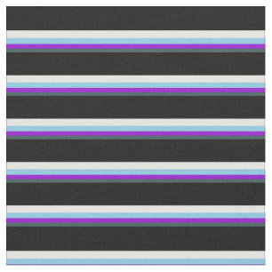 Tecido Cinzas Escuras, Violeta, Azul-Céu, Branco e Preto