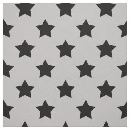 Tecido Cinzas Estrelas Negras Padrão Têxtil Decorativo
