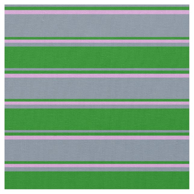 Tecido Cinzas Leve, Verde e Padrão Colorido de Ameixa (Detalhe)