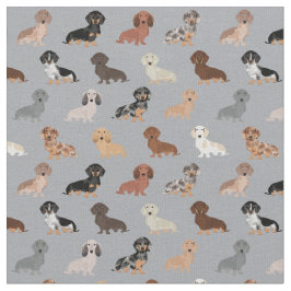 Tecido cinzas leves para cães Dachshund