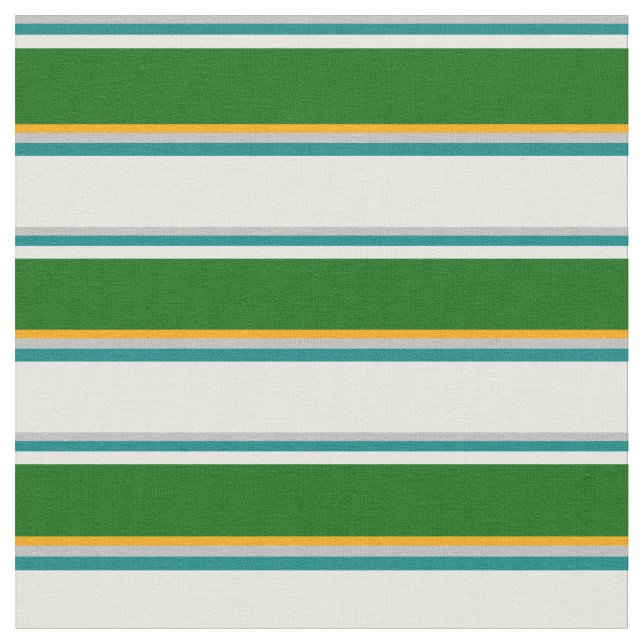 Tecido Cinzas, Teal, Creme de Casa, Verde Escuro e Laranj (Detalhe)