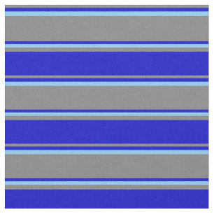 Tecido Cinzas, Tiras Azuis e Azuis Céu Azul