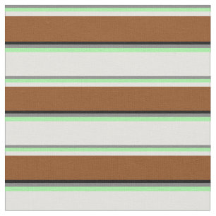 Tecido Cinzas, verdes, ciano claro, castanho e cor preta