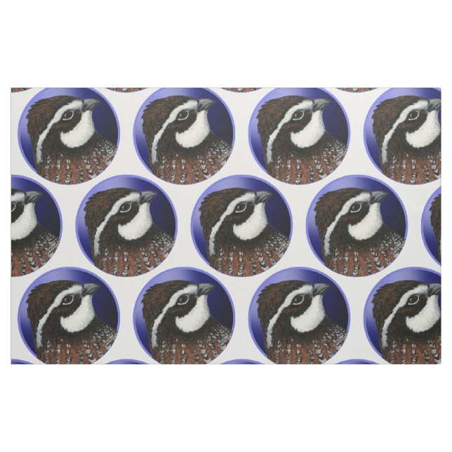 Tecido Círculo da Cabeça da Codorna Bobwhite (Fat Quarter)