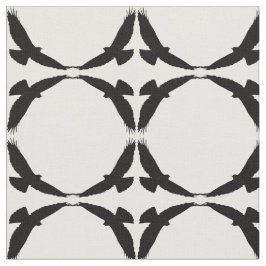 Tecido Círculo Silhueta de Hawks Arte da natureza das ave