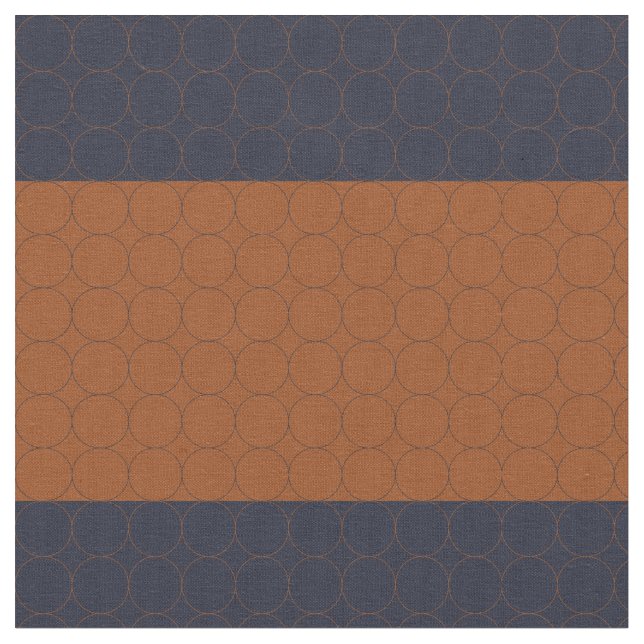 Tecido Círculos de marinho e de ferrugem I (Detalhe)
