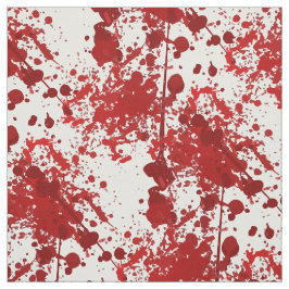 Tecido Cirurgião de sangue vermelho de Halloween padrão m