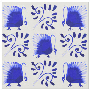 Tecido Cisnes Azuis Vitorianas William Morris Pattern Vin