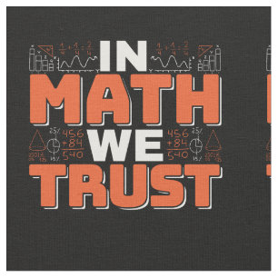 Tecido Citação de Professor de Matemática - Confiamos na