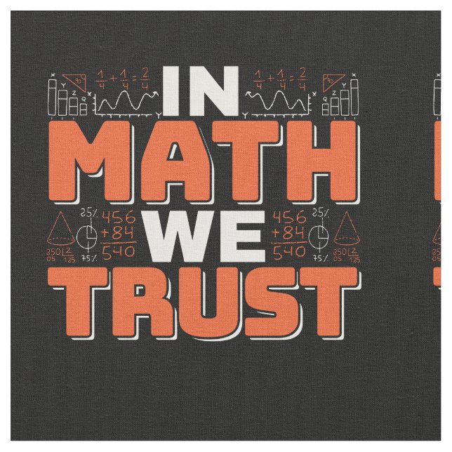Tecido Citação de Professor de Matemática - Confiamos na  (Detalhe)