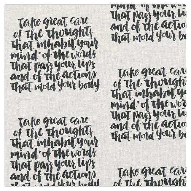 Tecido Citações sobre a vida: Tome grande de seu (Detalhe)