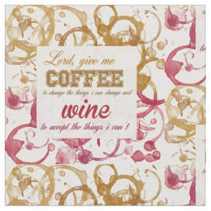 Tecido citável do vinho e do café