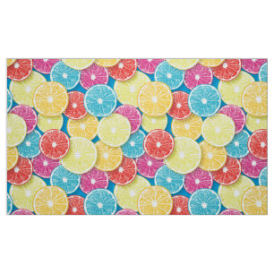 Tecido Citrus fruta slices pop