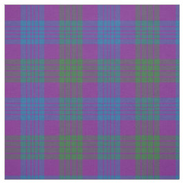 Tecido Clan Lang Tartan Purple, Verde e Xadrez Azul