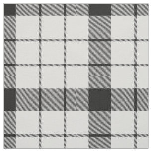 Tecido Clan MacFarlane Black and White Tartan