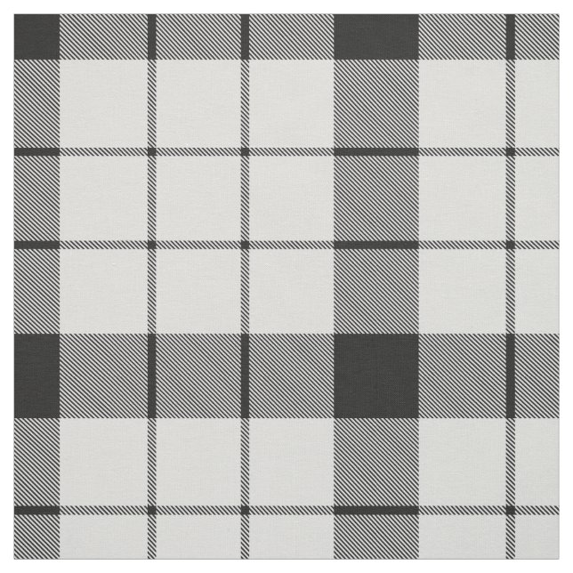 Tecido Clan MacFarlane Black and White Tartan (Modelo)
