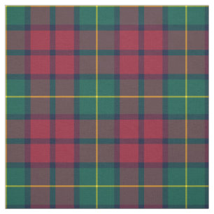 Tecido Clan McCarthy Tartan Verde e Xadrez Vermelha