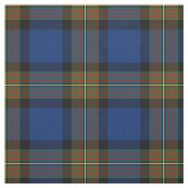 Tecido Clan Minnock Tartan Xadrez Azul (Modelo)