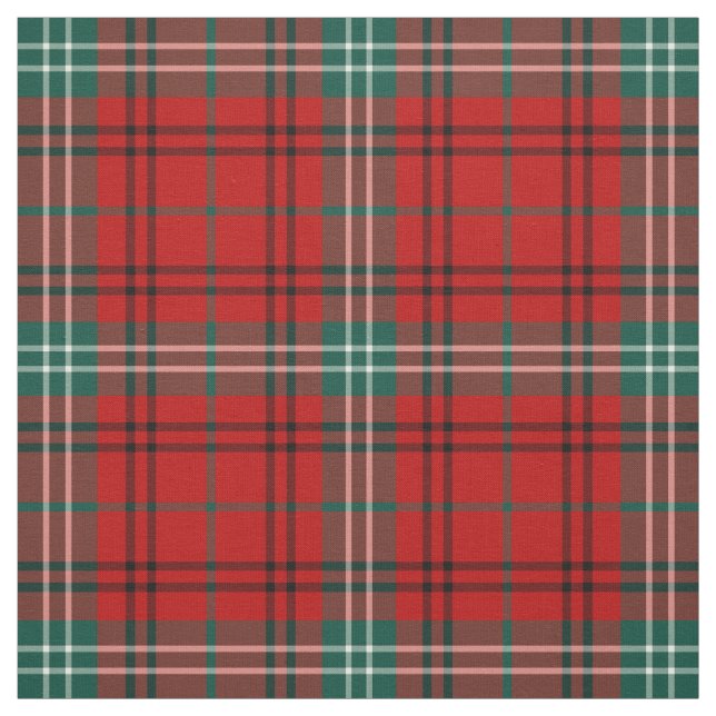 Tecido Clan Morrison Tartan Red e Xadrez Verde (Modelo)
