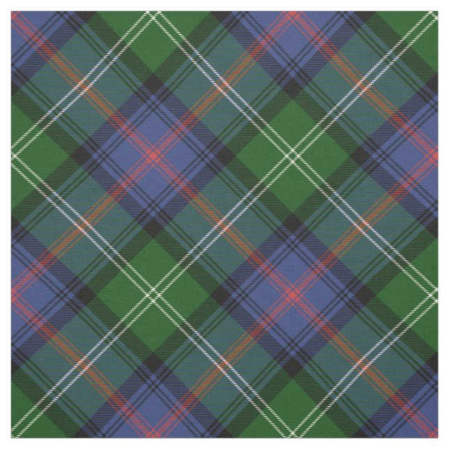 Tecido Clan Sutherland Tartan - grande padrão diagonal (Modelo)