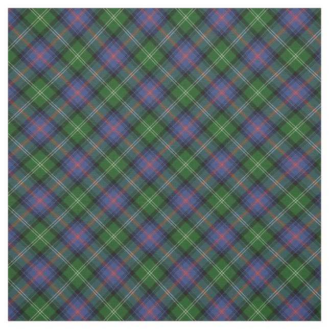 Tecido Clan Sutherland Tartan - pequeno padrão diagonal (Modelo)