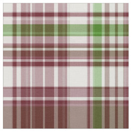 Tecido Claret, Xadrez de estilo Madras Verde, Estilo Prep
