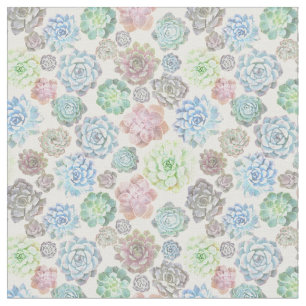 Tecido claro do design dos succulents