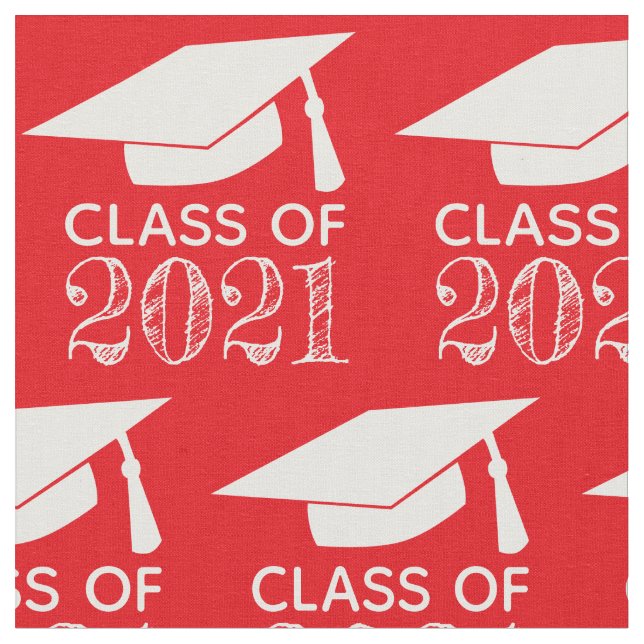 Tecido Classe do Boné de formatura Vermelho 2021 ou Escol (Detalhe)