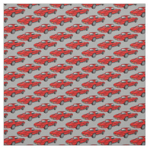 Tecido Classic Red Corvette Design