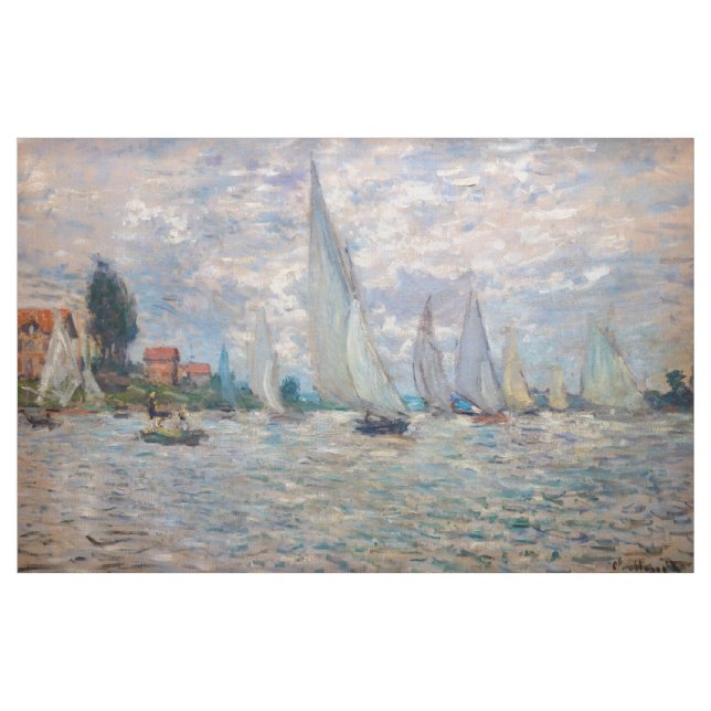 Tecido Claude Monet - Boats Regatta na Argentina (Jarda)
