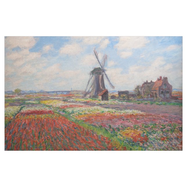 Tecido Claude Monet - Campo das Tulipas na Holanda (Jarda)