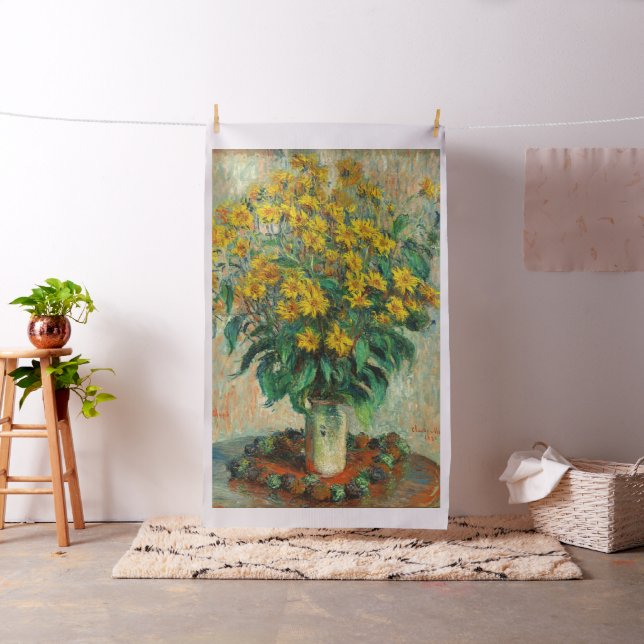 Tecido Claude Monet - Flores de Alcachofra de Jerusalém (In Situ)