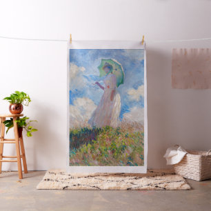 Tecido Claude Monet - Mulher com Parasol virada para a es
