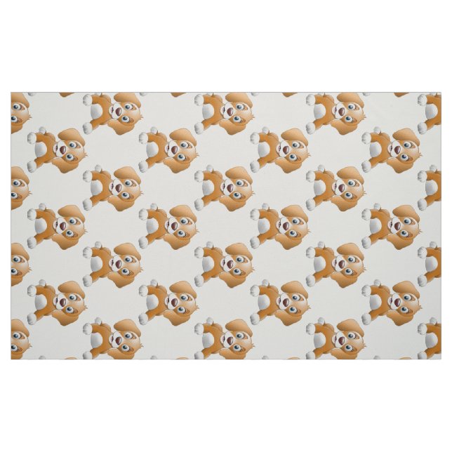 Tecido Cliente de cão castanho (Fat Quarter)