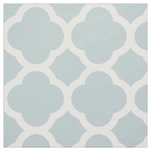 Tecido Cloud Blue Modern Quatrefoil Grande Escala