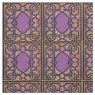 Tecido Cobrir do Livro das Vinhas Roxo e Dourado